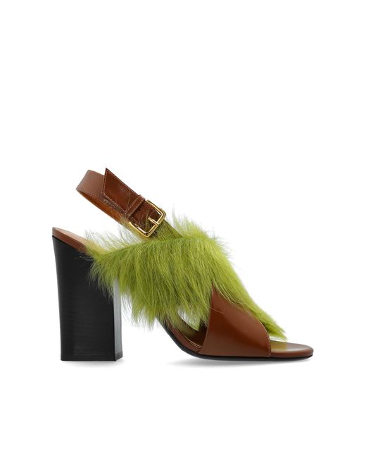 Marni Green Heeled Sandals