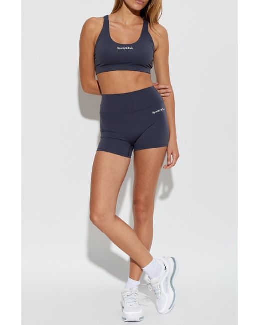 Sporty & Rich Blue Training Bra From The 'Yoga Retreat' Collection