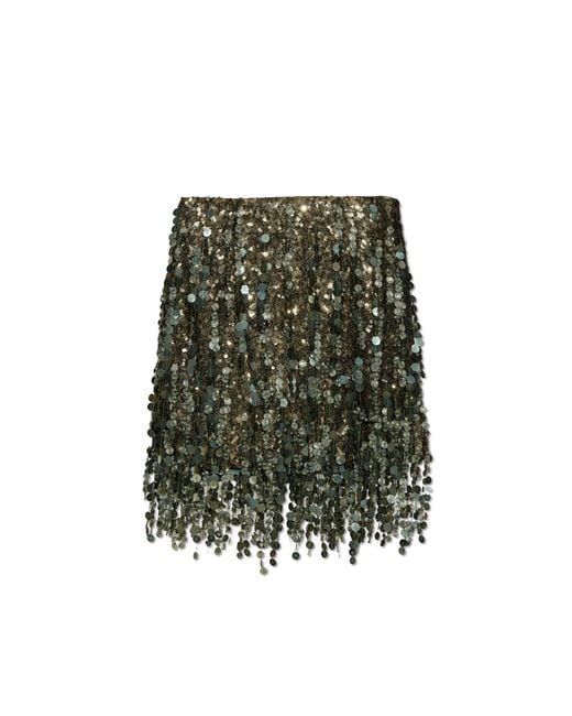Blumarine Green Sequin Skirt