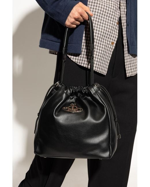 Vivienne Westwood Black "Hilary" Bucket Bag