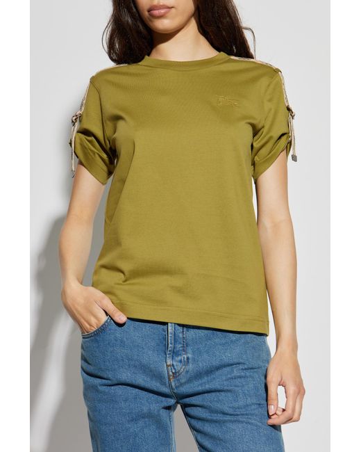 Burberry Blue T-Shirt With Logo