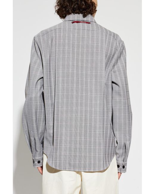 Marni Gray Checked Pattern Shirt for men