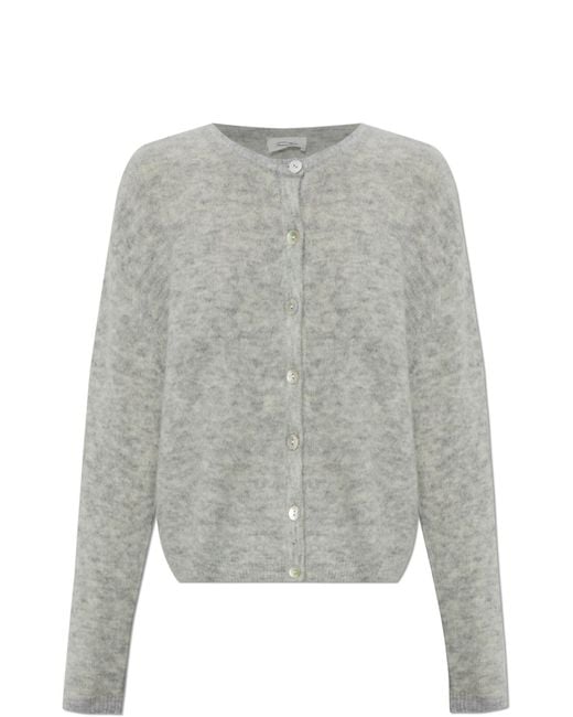 American Vintage Gray Cardigan With A Round Neckline