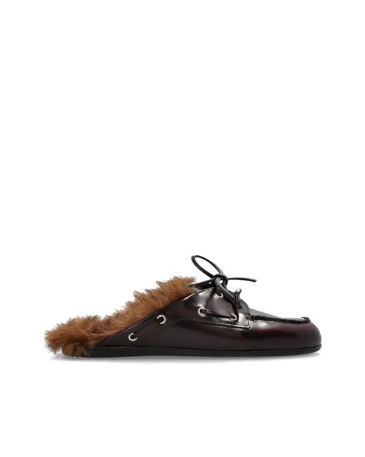 POSA Red 'Boat' Mules Type 'Loafers'