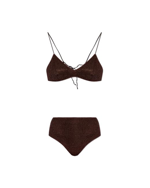 Oseree Brown Two-Piece Swimsuit