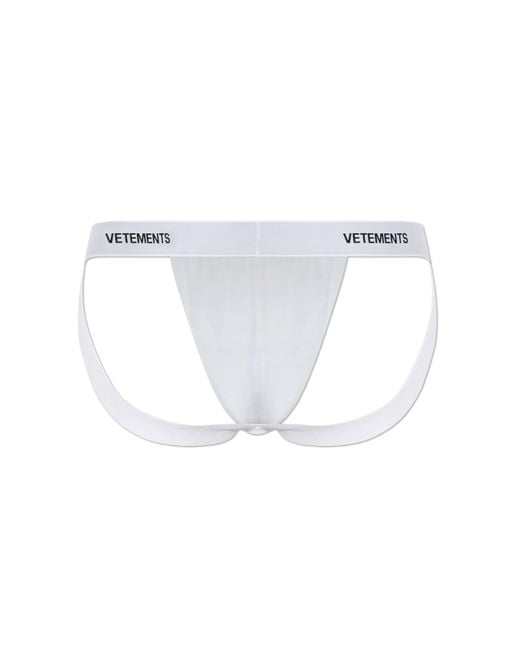 Vetements White Cotton Jockstraps for men