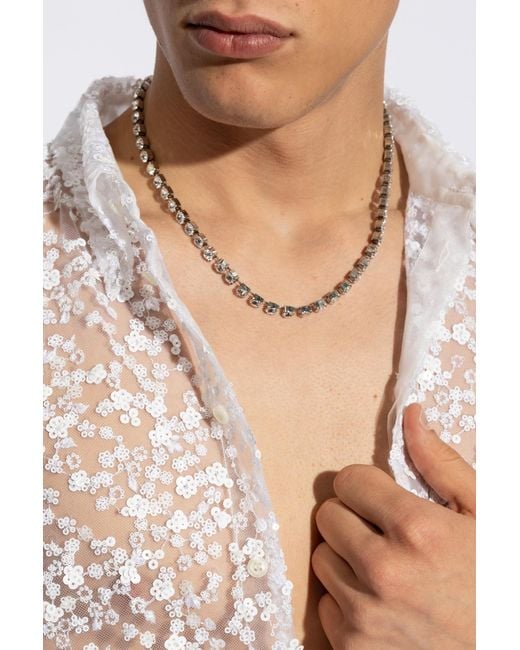 DSquared² White Brass Pendant for men