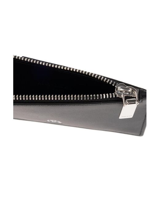 McQueen Black Leather Card Holder