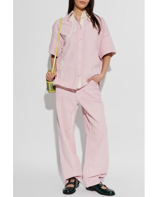 Marni Pink Leather Slides