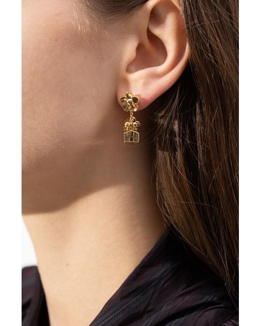 Marc Jacobs Metallic Brass Earrings