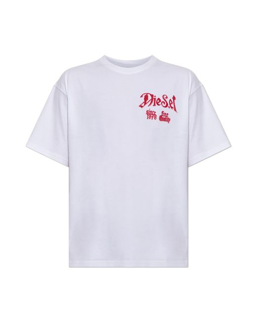 DIESEL White T-Shirt 'T-Boxt-Aa2' for men