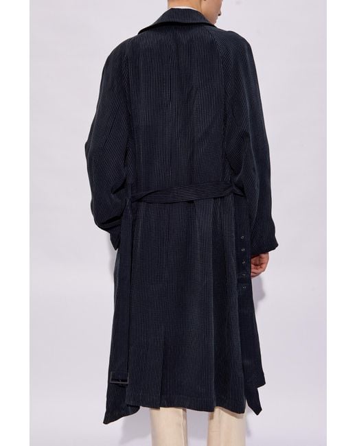 Giorgio Armani Blue 'sustainable' Collection Trench Coat, for men