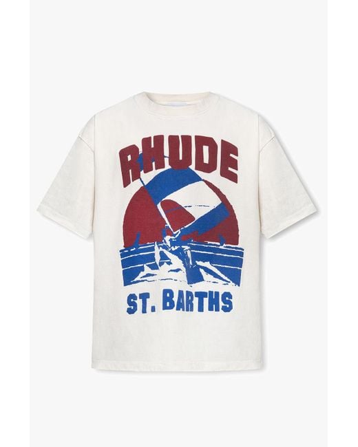 Rhude Blue Printed T-shirt