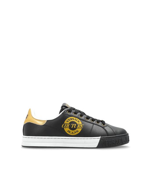 Versace Jeans Couture Green Sports Shoes With Printed Logo for men