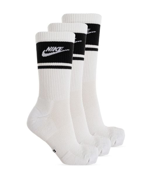 Nike White Three-Pack Of Socks With Logo