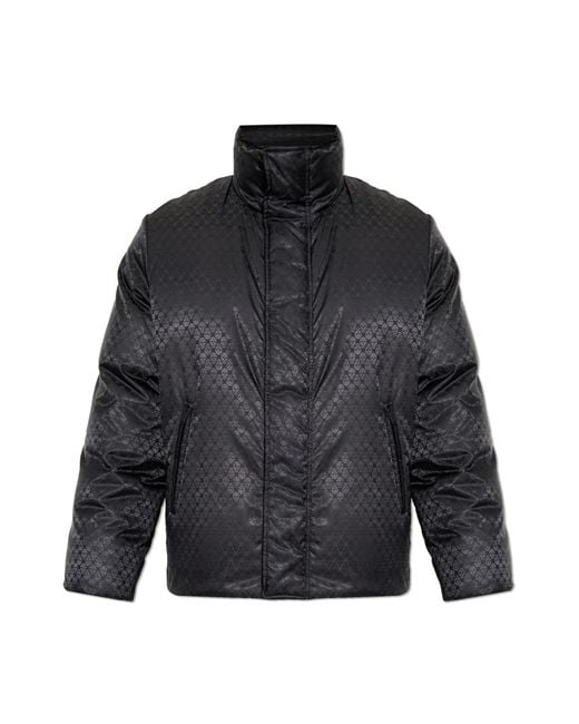 McQueen Black Puffer Jacket With Logo for men