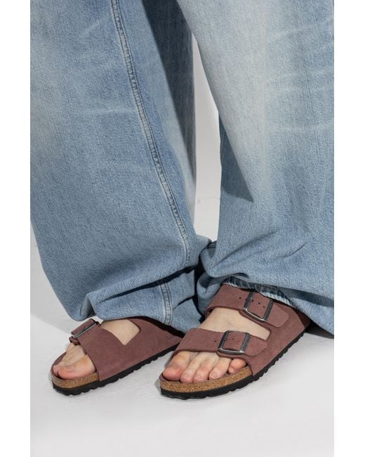 Birkenstock Brown 'Arizona' Slides