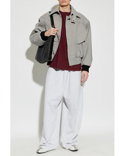 Acne White Sweatpants With Logo for men