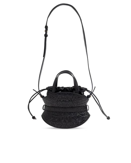 Balmain Black "Shuffle Mini" Handheld Bag