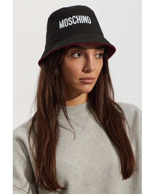 Moschino Red Reversible Hat