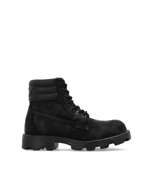 DIESEL Black Above-The-Ankle Shoes "D-Hammer Lace Up" for men