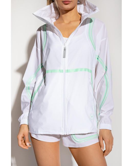 adidas By Stella McCartney Track Jacket With Logo in White | Lyst