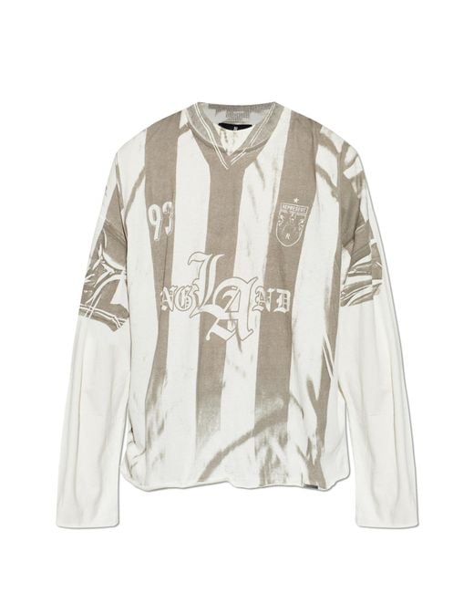 Represent White Long-Sleeve T-Shirt for men