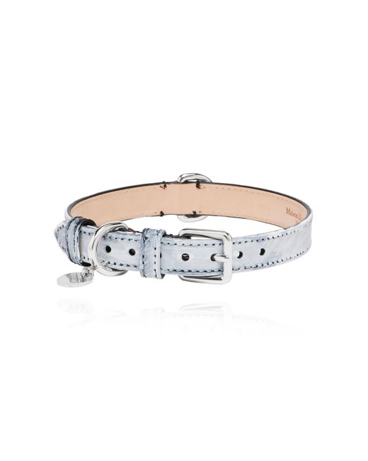 Maison Margiela White Leather Dog Collar