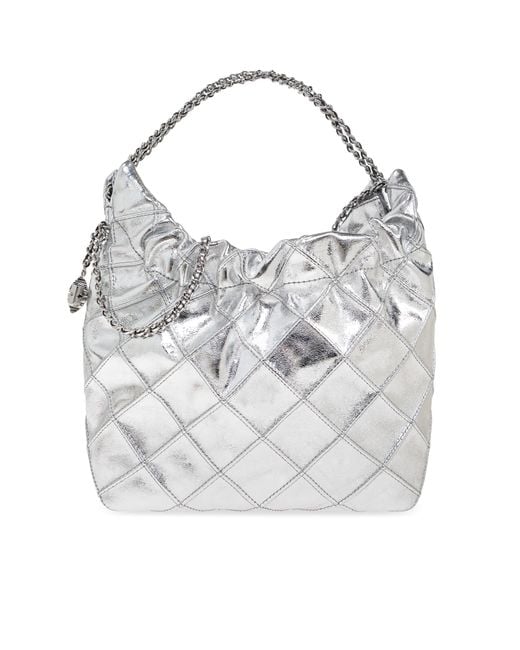 Tory Burch White "Fleming Mini" Shoulder Bag