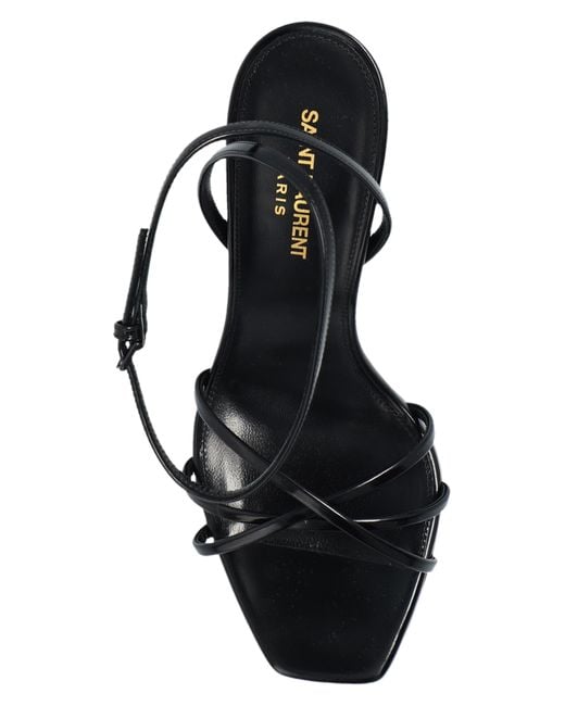 Saint Laurent Black 'opyum' Heeled Sandals,