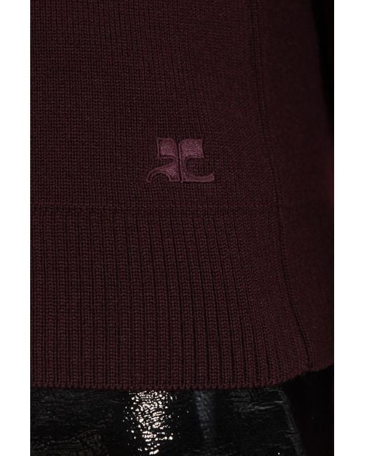Courreges Red Wool Sweater