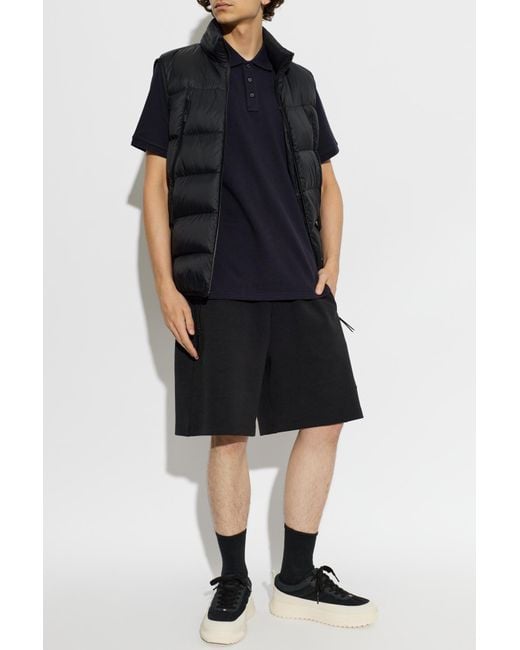 Moncler Blue Polo Shirt With Logo Patch for men