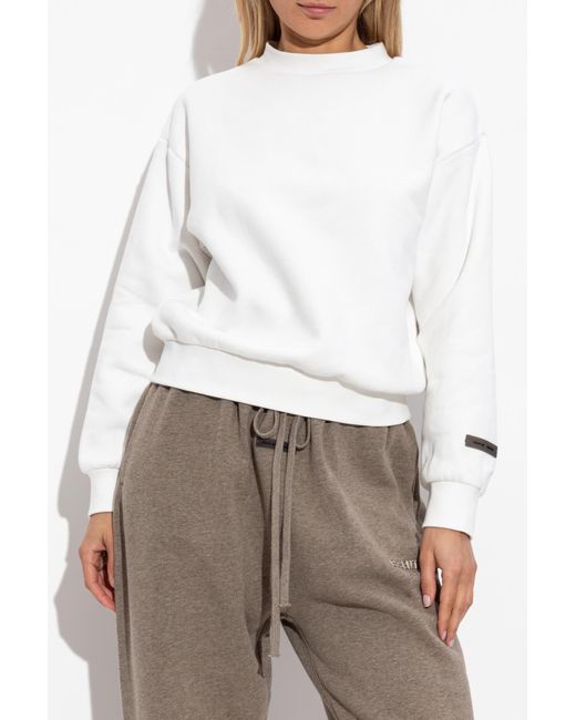 Fear Of God White Sweatshirt With A Short Stand-Up Collar