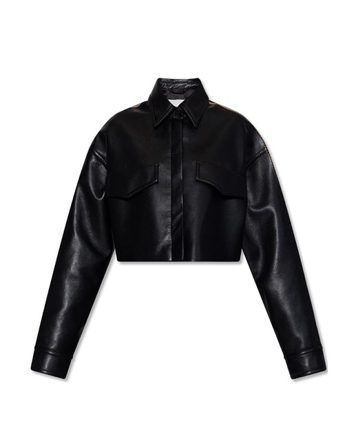 Nanushka Black 'marte' Leather Jacket