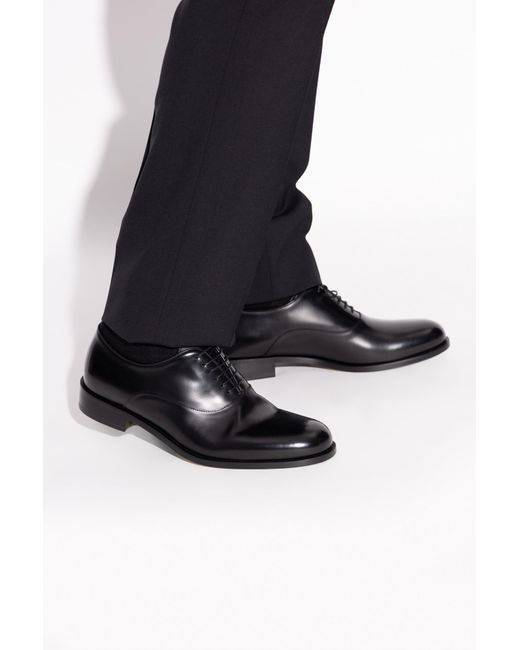Giorgio Armani Black Derby Type Shoes for men
