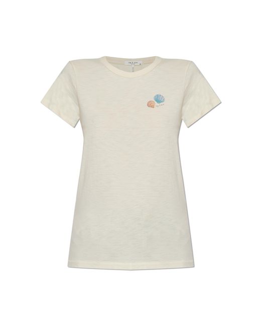 Rag & Bone White T-Shirt With Print