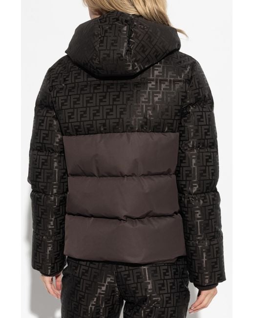 Fendi Black Down Jacket With Hood