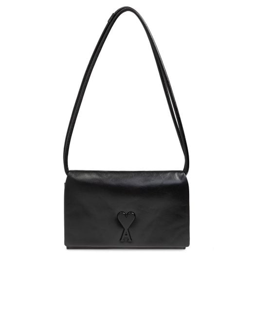 AMI Black Shoulder Bag for men