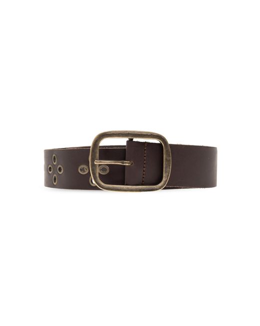 DSquared² Brown Leather Belt With Studs for men