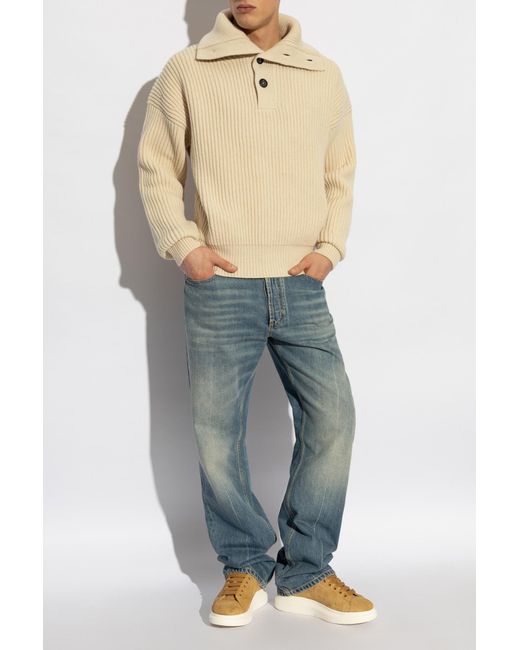 McQueen Blue Jeans With Logo for men