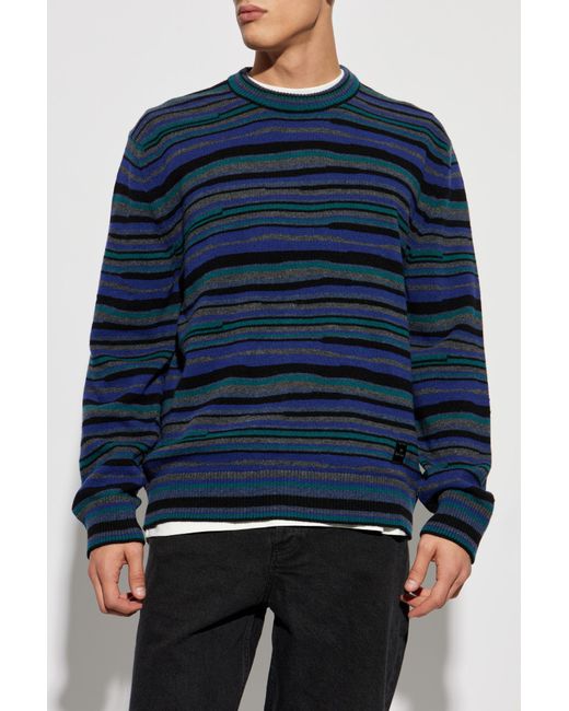 Paul Smith Blue Sweater With Striped Pattern for men