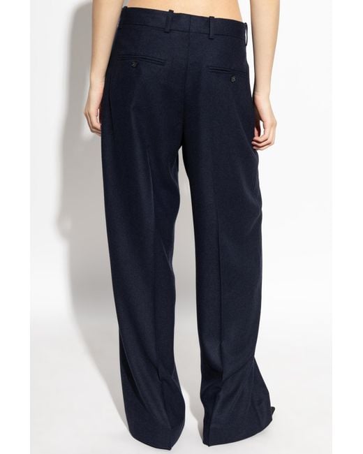 Totême  Blue Wide-Leg Trousers