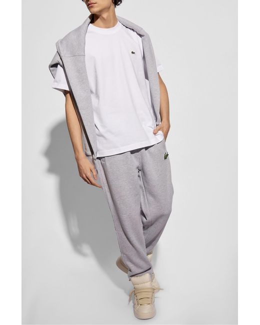 Lacoste White T-Shirt With Logo for men