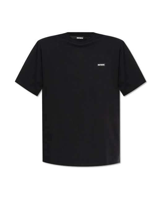 ROTATE BIRGER CHRISTENSEN Black T-Shirt With Logo