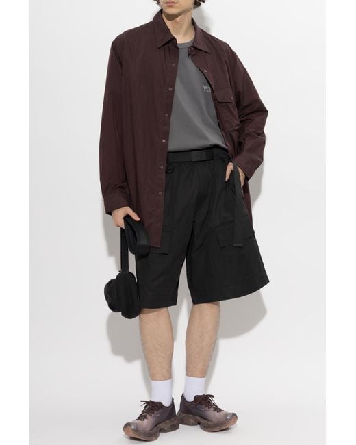 Y-3 Purple Ortalion Shirt for men