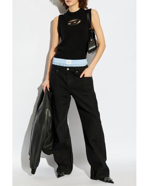 DIESEL Black Vest M-Argarin-Sl