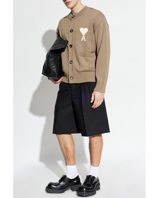 AMI Natural Cardigan With Pockets for men