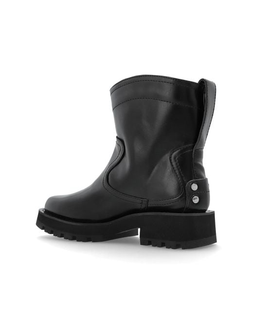 Ganni Black Ankle Boots Made Of Eco Leather