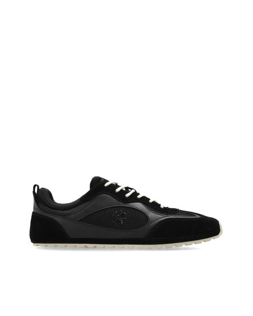 Tory Burch Black Leather 'Field' Sport Shoes