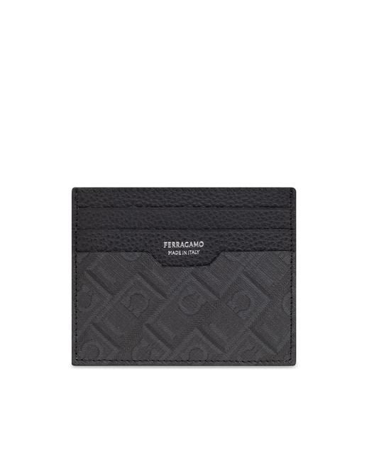 Ferragamo Black Card Case for men